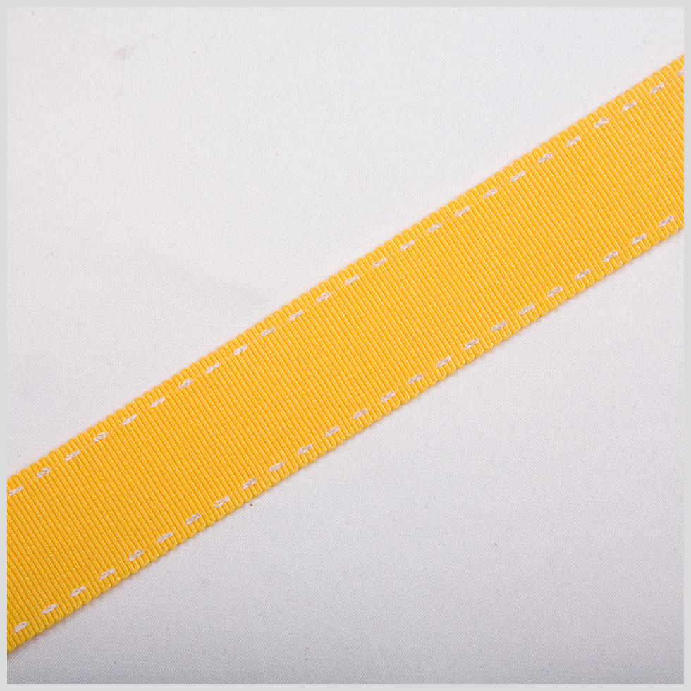 7/8″ Yellow Stitched Grosgrain Ribbon 7/8″ Yellow Stitched Grosgrain Ribbon