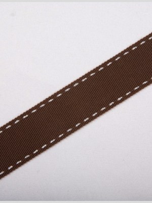 7/8″ Brown Stitched Grosgrain Ribbon 7/8″ Brown Stitched Grosgrain Ribbon