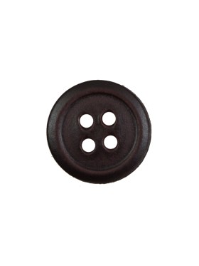 Antique Brown Leather 4-Hole Button – 24L/15mm Antique Brown Leather 4-Hole Button – 24L/15mm