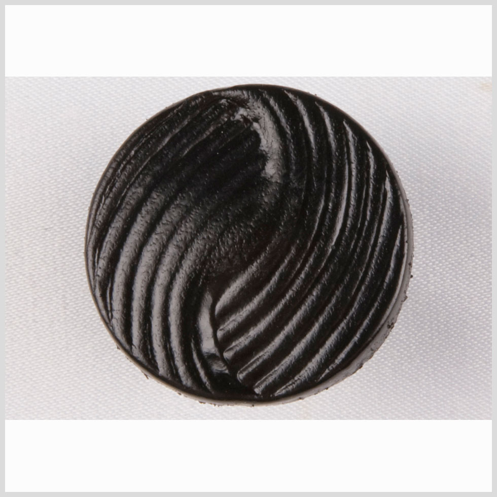 Black Leather Button – 24L/15mm Black Leather Button – 24L/15mm