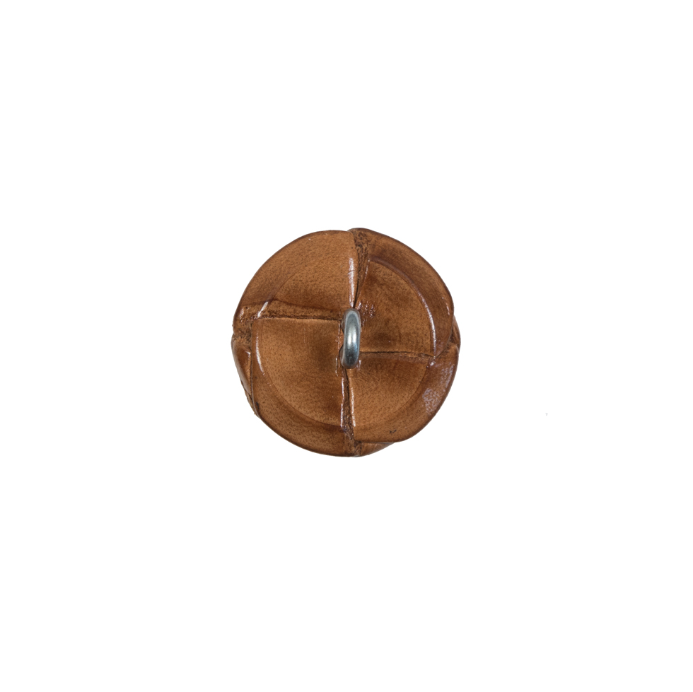 Lacquered Natural Leather Button - 20L/12.5mm