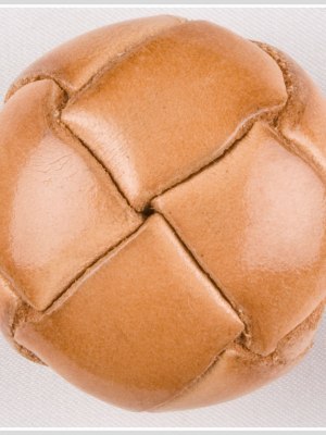 Lacquered Natural Leather Coat Button – 54L/34mm Lacquered Natural Leather Coat Button – 54L/34mm