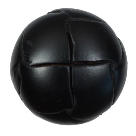 Black Leather Shank Back Button – 54L/34mm Black Leather Shank Back Button – 54L/34mm