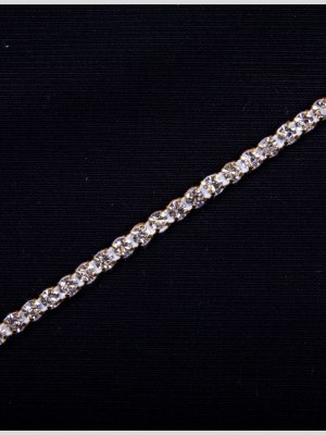 Gold/Crystal/White Metal & Czech Rhinestone Gold/Crystal/White Metal & Czech Rhinestone