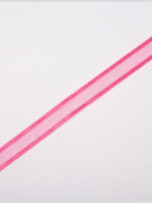3/8″ Shocking Pink Sheer Ribbon with Double Faced Satin Edge 3/8″ Shocking Pink Sheer Ribbon with Double Faced Satin Edge