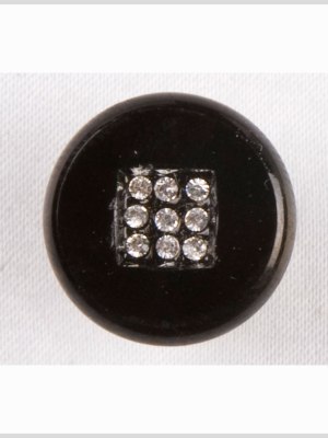 Black/Crystal Crystal Button – 24L/15mm Black/Crystal Crystal Button – 24L/15mm