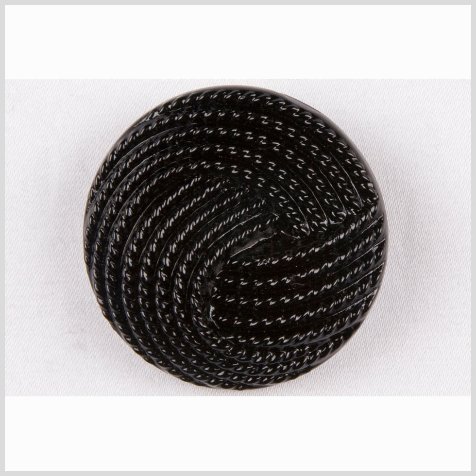 Black Knotted Glass Shank Back Button – 36L/23mm Black Knotted Glass Shank Back Button – 36L/23mm