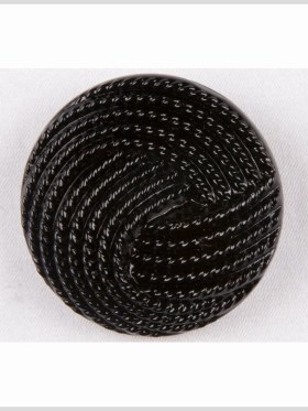 Black Knotted Glass Shank Back Button – 44L/28mm Black Knotted Glass Shank Back Button – 44L/28mm