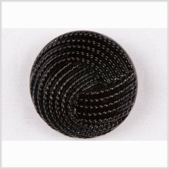 Black Knotted Glass Shank Back Button – 44L/28mm Black Knotted Glass Shank Back Button – 44L/28mm