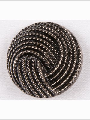 Black and Platinum Knotted Glass Shank Back Button – 22L/14mm Black and Platinum Knotted Glass Shank Back Button – 22L/14mm