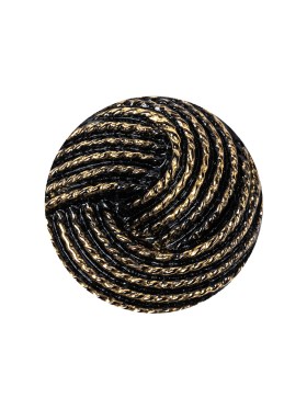 Black and Gold Knotted Glass Shank Back Button – 36L/23mm Black and Gold Knotted Glass Shank Back Button – 36L/23mm