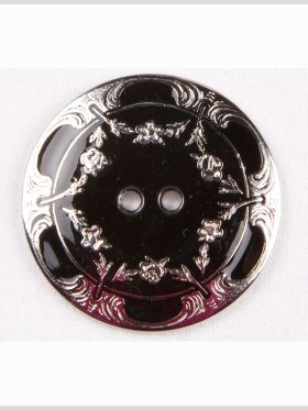 New Silver/Black Metal Coat Button – 48L/30.5mm New Silver/Black Metal Coat Button – 48L/30.5mm