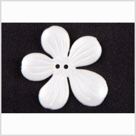 White Floral Plastic Coat Button – 50L/32mm White Floral Plastic Coat Button – 50L/32mm