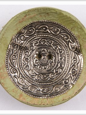 Light Green and Silver Coconut Button – 94L/60mm Light Green and Silver Coconut Button – 94L/60mm