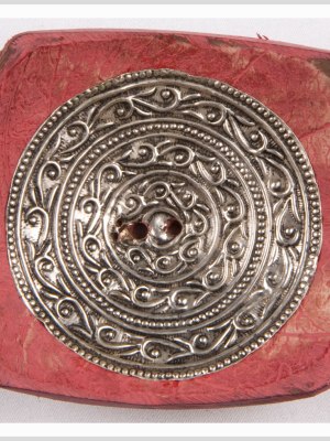 Red and Silver Coconut Button – 100L/65mm Red and Silver Coconut Button – 100L/65mm