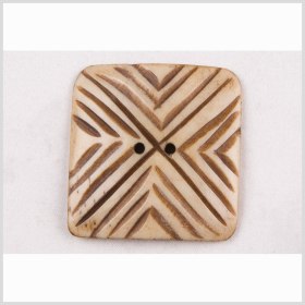 Natural Bone Rounded Square 2-Hole Button – 40L/25.5mm Natural Bone Rounded Square 2-Hole Button – 40L/25.5mm