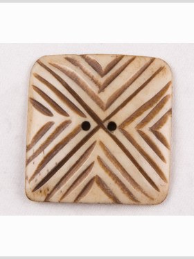 Natural Bone Rounded Square 2-Hole Button – 58L/37mm Natural Bone Rounded Square 2-Hole Button – 58L/37mm