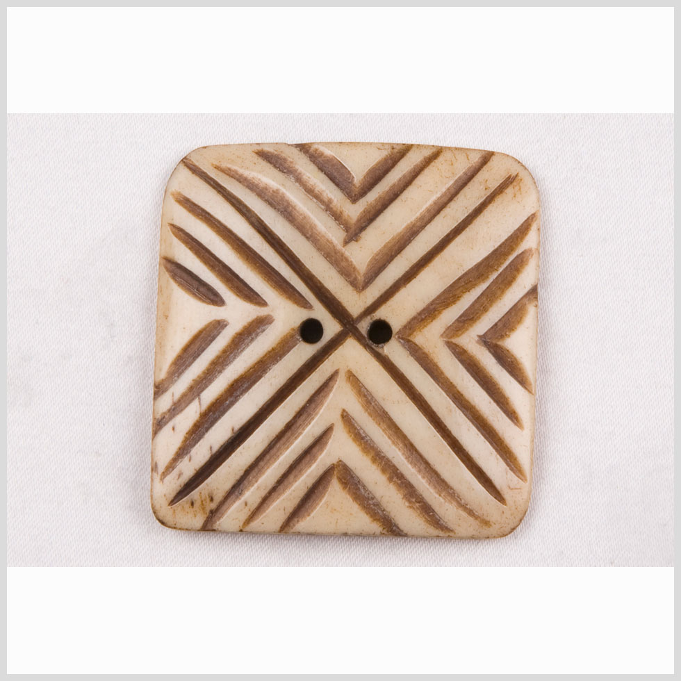 Natural Bone Rounded Square 2-Hole Button – 58L/37mm Natural Bone Rounded Square 2-Hole Button – 58L/37mm
