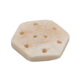 Natural Bone Hexagonal 2-Hole Button – 48L/30.5mm Natural Bone Hexagonal 2-Hole Button – 48L/30.5mm