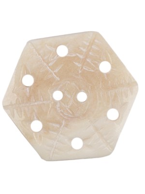 Natural Bone Hexagonal 2-Hole Button – 48L/30.5mm Natural Bone Hexagonal 2-Hole Button – 48L/30.5mm