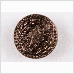 Copper Floral Leaf Glass Shank Back Button – 44L/28mm Copper Floral Leaf Glass Shank Back Button – 44L/28mm
