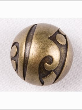 Decorative Old Brass Full-Sphere Metal Shank-Back Button – 36L/23mm Decorative Old Brass Full-Sphere Metal Shank-Back Button – 36L/23mm