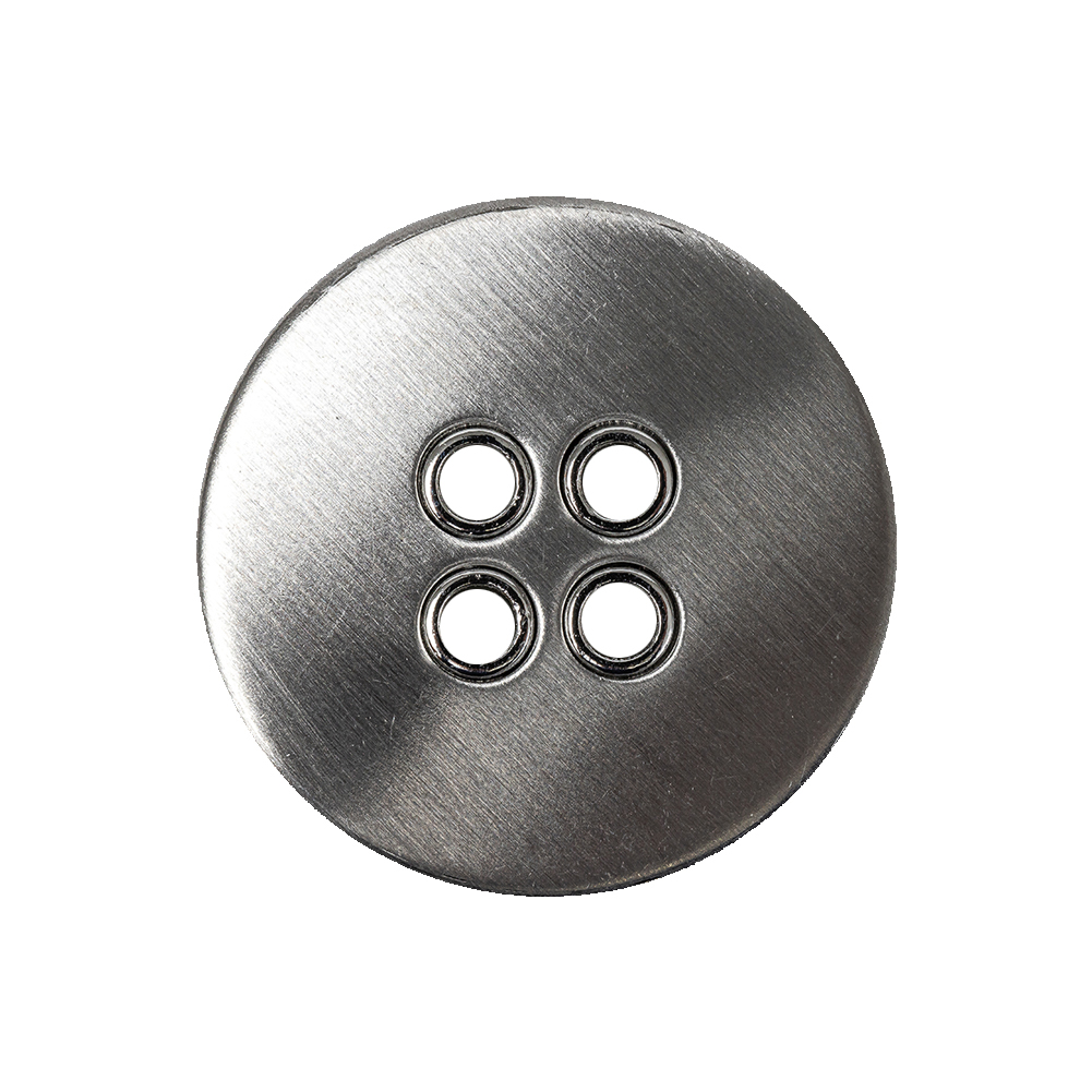 Silver Matte Nickel Metal Coat Button – 40L/25.5mm Silver Matte Nickel Metal Coat Button – 40L/25.5mm