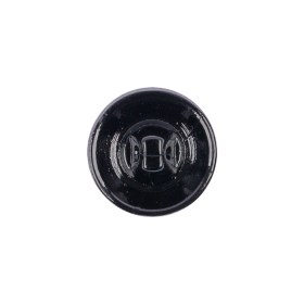Black Floral Leaf Glass Shank Back Button – 28L/18mm Black Floral Leaf Glass Shank Back Button – 28L/18mm
