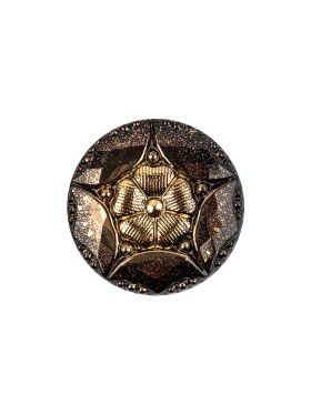 Gold Shaded Glass Button – 28L/18mm Gold Shaded Glass Button – 28L/18mm