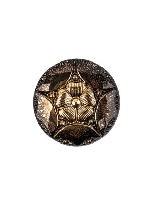 Gold Shaded Glass Button – 28L/18mm Gold Shaded Glass Button – 28L/18mm