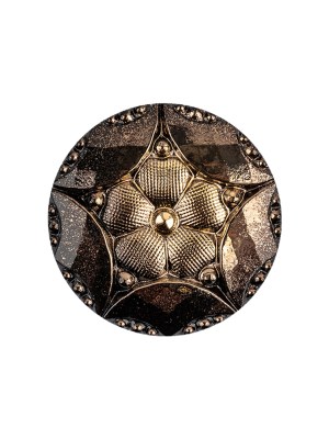 Gold Shaded Glass Button – 36L/23mm Gold Shaded Glass Button – 36L/23mm