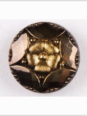 Gold Shaded Glass Button – 44L/28mm Gold Shaded Glass Button – 44L/28mm