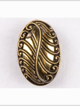 Black/Gold Glass Button – 36L/23mm Black/Gold Glass Button – 36L/23mm