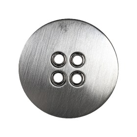 Silver Matte Nickel Metal Coat Button – 44L/28mm Silver Matte Nickel Metal Coat Button – 44L/28mm