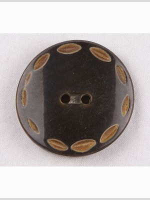 Black Horn Coat Button – 80L/50.8mm Black Horn Coat Button – 80L/50.8mm