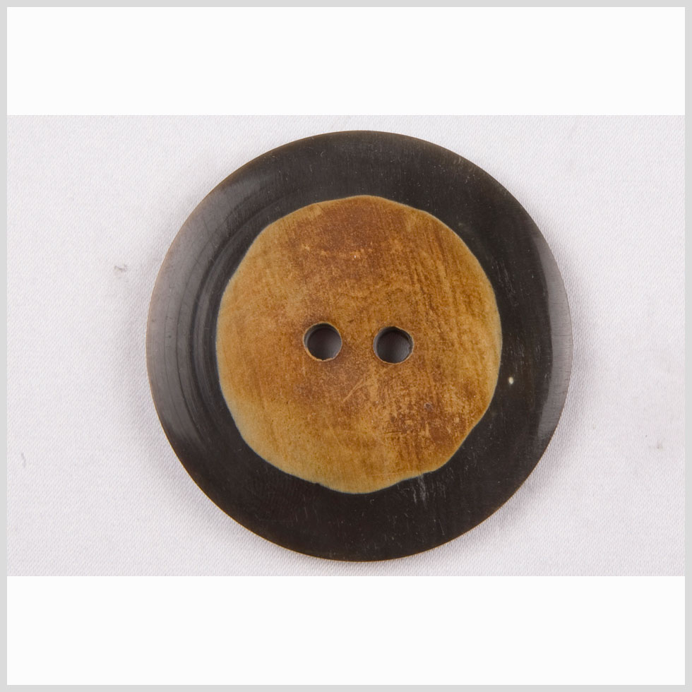 Black/Natural Horn Coat Button – 80L/50.8mm Black/Natural Horn Coat Button – 80L/50.8mm