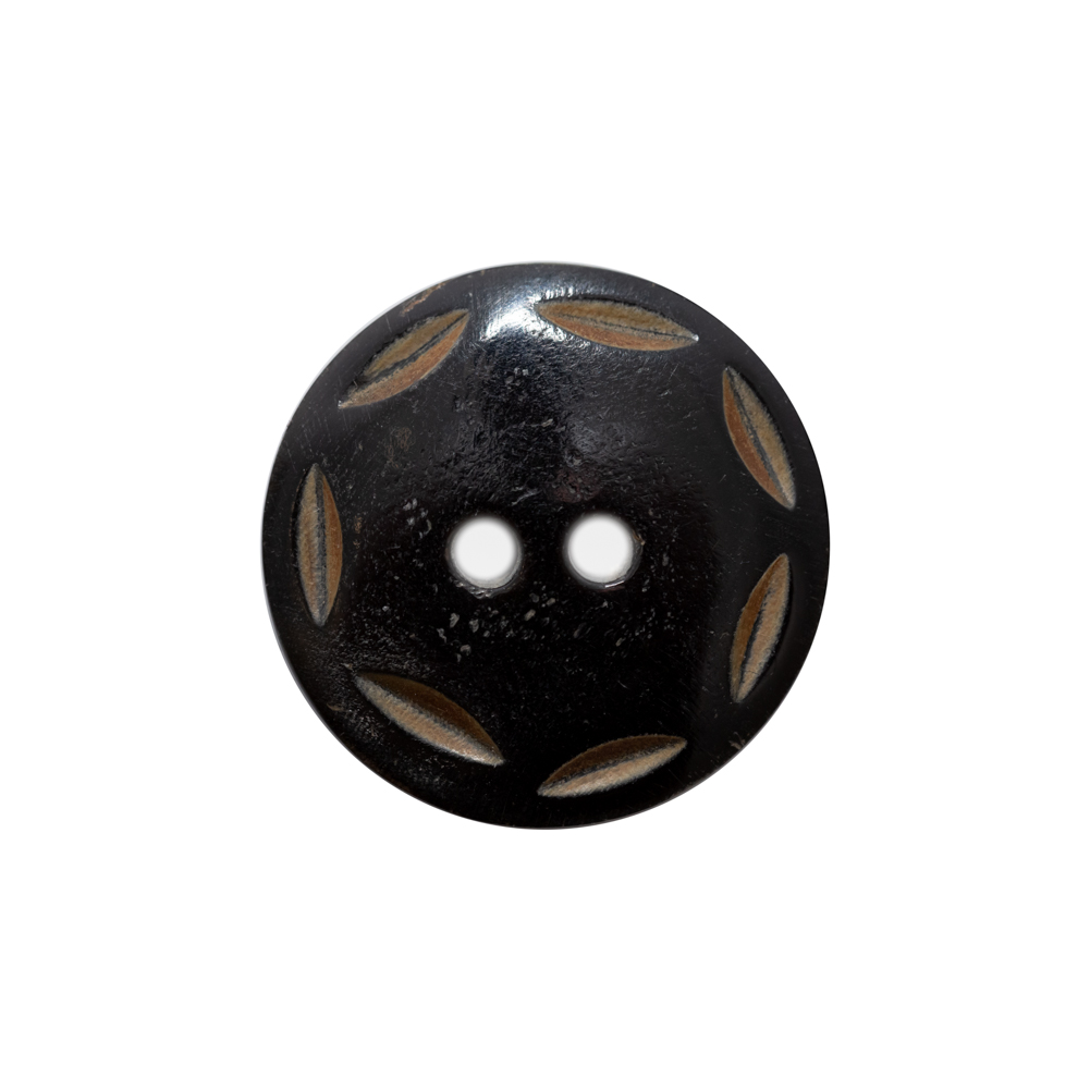 Black Horn Button – 36L/23mm Black Horn Button – 36L/23mm