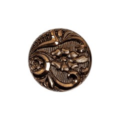 Old Gold Glass Button – 36L/23mm Old Gold Glass Button – 36L/23mm