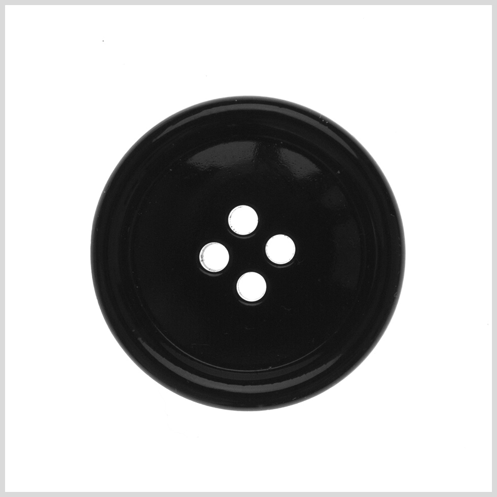 Black Glass Button – 44L/28mm Black Glass Button – 44L/28mm