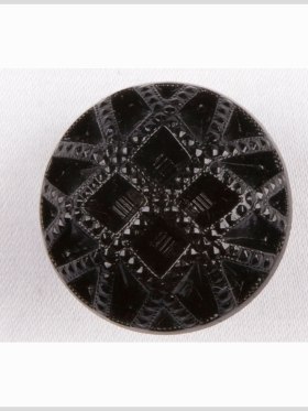Black Studded Glass Shank Back Button – 18L/11.5mm Black Studded Glass Shank Back Button – 18L/11.5mm