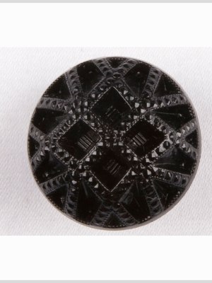 Black Studded Glass Shank Back Button – 22L/14mm Black Studded Glass Shank Back Button – 22L/14mm