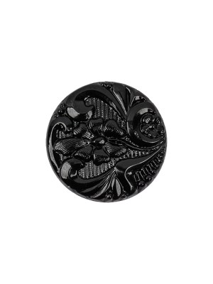 Black Glass Button – 28L/18mm Black Glass Button – 28L/18mm