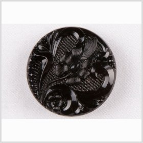 Black Glass Button – 44L/28mm Black Glass Button – 44L/28mm