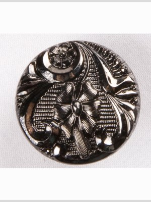 Old Platinum Glass Button – 44L/28mm Old Platinum Glass Button – 44L/28mm