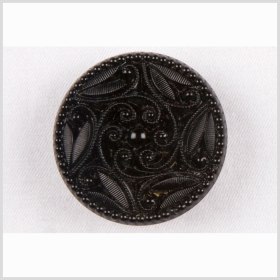 Black Glass Button – 36L/23mm Black Glass Button – 36L/23mm