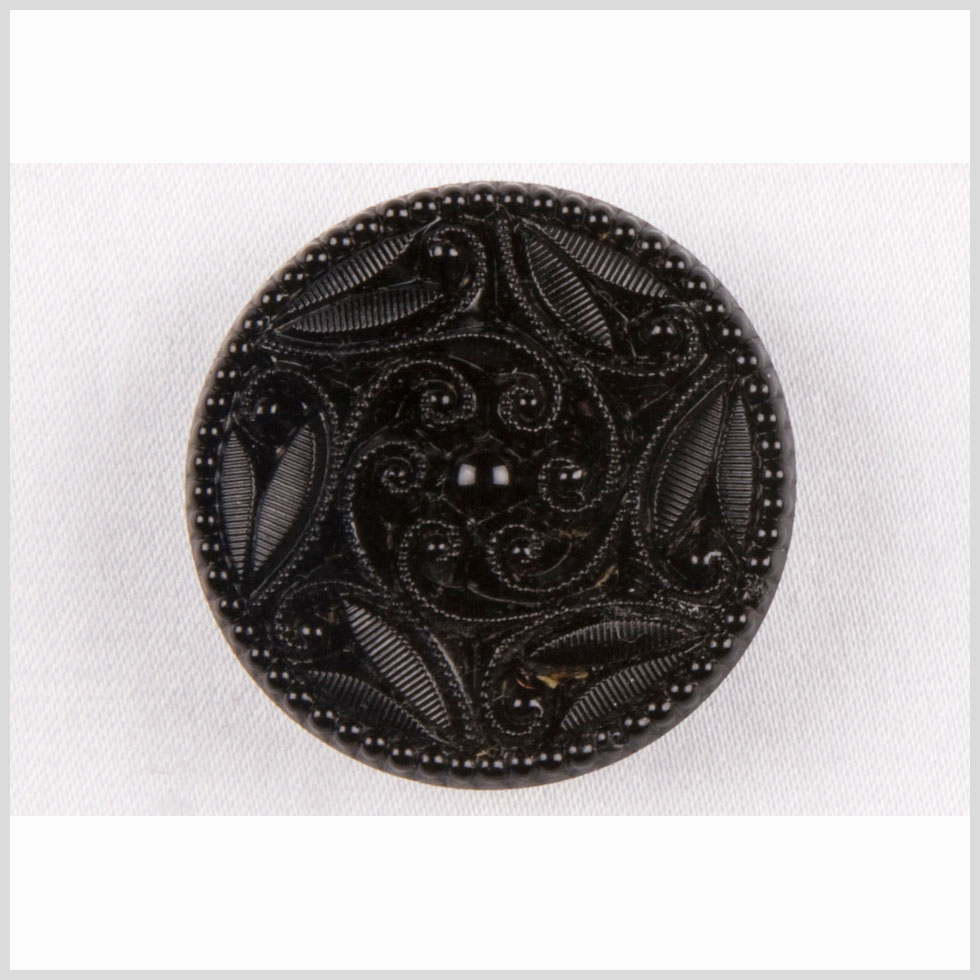 Black Glass Button – 40L/25.5mm Black Glass Button – 40L/25.5mm