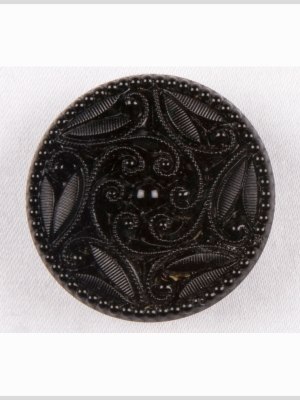 Black Glass Button – 40L/25.5mm Black Glass Button – 40L/25.5mm