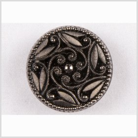 Black/Platinum Glass Button – 18L/11.5mm Black/Platinum Glass Button – 18L/11.5mm