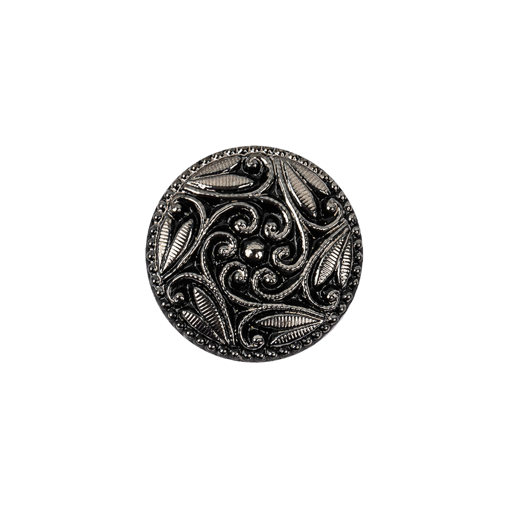 Black/Platinum Glass Button – 28L/18mm Black/Platinum Glass Button – 28L/18mm