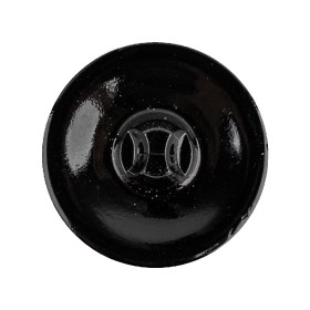 Black/Platinum Glass Button – 40L/25.5mm Black/Platinum Glass Button – 40L/25.5mm